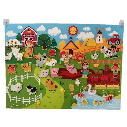 Early Educational Felt Farm Story Board Set