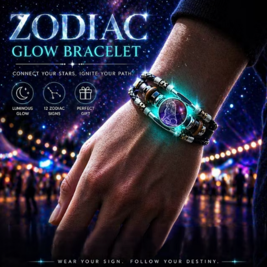 📢📢50% OFF !! ⏰Night‑Glow Zodiac Bracelet