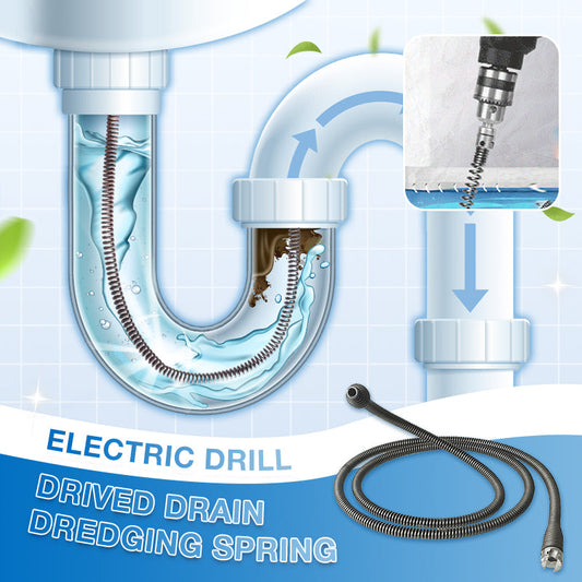 📢📢50% OFF !! ⏰Electric Drill- Drived Drain Dredging Spring