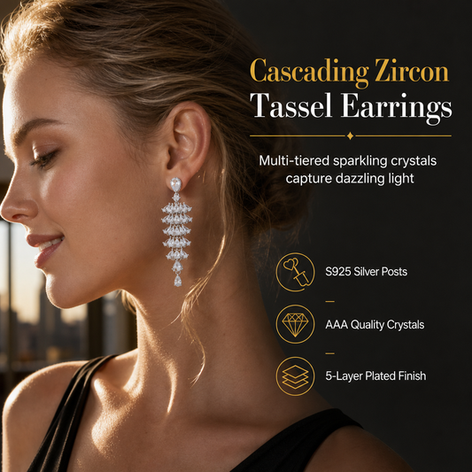📢📢50% OFF !! ⏰S925 Sterling Silver Post Micro Pave Zircon Fan Shaped Skirt Earrings for Women Elegant Exquisite Ear Jewelry 1 Pair