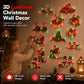 📢📢50% OFF !! ⏰Christmas Glowing Wall Sticker Night Lights with Light Bases Featuring Santa Claus Snowman Reindeer and Christmas Tree for Holiday Decor
