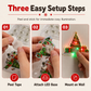 📢📢50% OFF !! ⏰Christmas Glowing Wall Sticker Night Lights with Light Bases Featuring Santa Claus Snowman Reindeer and Christmas Tree for Holiday Decor