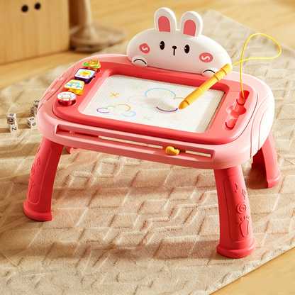 📢📢50% OFF !! ⏰Kids Magnetic Drawing Board Erasable Colorful Doodle Writing Pad Toy for Toddlers with 1 Pen and 4 Stamps