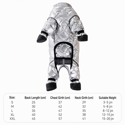 📢📢 50% OFF🐾Full Coverage Waterproof Dog Winter Jumpsuit Fleece Lined Thick Warm Four Legged Coat