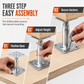Adjustable Heavy Duty Galvanized Steel Post Support Base Bracket for Elevated Floors and Roofs