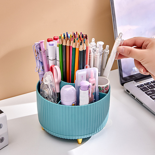 Rotating Desk Organizer with Compartments