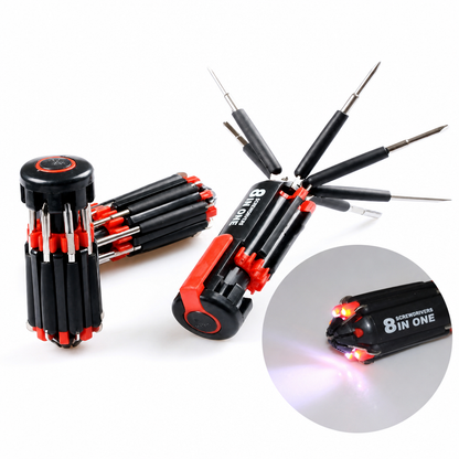 Multifunctional Screwdriver Set with LED Light
