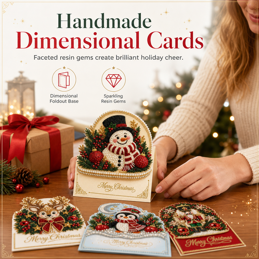 📢📢50% OFF !! ⏰DIY 3D Christmas Greeting Cards Set