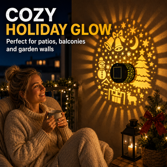 🥳HOT SALE 50% OFF🥳Solar Outdoor Decorative Wall Projection Light