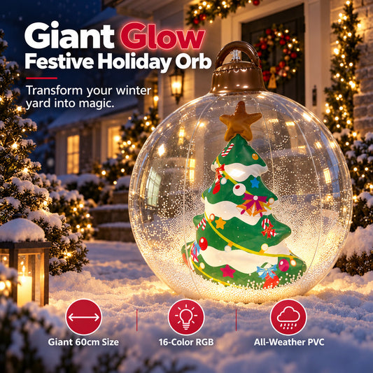 📢📢50% OFF !! ⏰Inflatable Christmas Ball with Colorful LED Lights