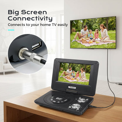 📢📢LIMITED-TIME 50% OFF⏰7.8-Inch Portable DVD/EVD Player with Game Function