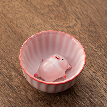 📢📢50% OFF !! ⏰Adorable Bubbling Pig Tea Pet &Tea Cup Set