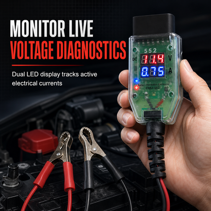 📢📢LIMITED-TIME 50% OFF⏰Car OBD Battery Replacement Tool and Computer Memory Saver with Digital Display Leakage Detector
