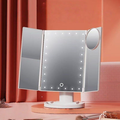 📢📢50% OFF !! ⏰Tri-Fold Makeup Mirror with Lights