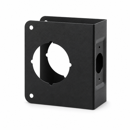 Stainless Steel Single Hole Door Lock Reinforcement Plate for Indoor Wooden Doors with Screws
